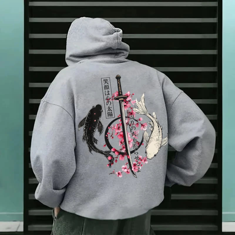 Sweat à capuche imprimé homme – Intérieur polaire