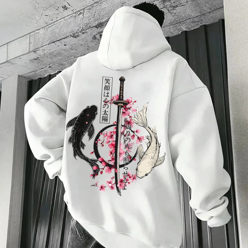 Sweat à capuche imprimé homme – Intérieur polaire