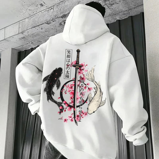 Sweat à capuche imprimé homme – Intérieur polaire